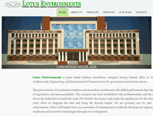 Tablet Screenshot of lotusenvironments.com